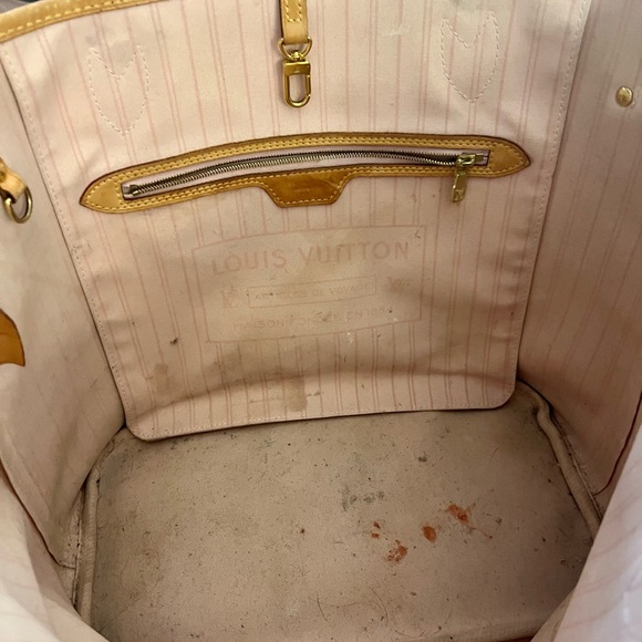 Pre Owned AUTH Louis Vuitton MM Azul Neverfull - Picture 6 of 11